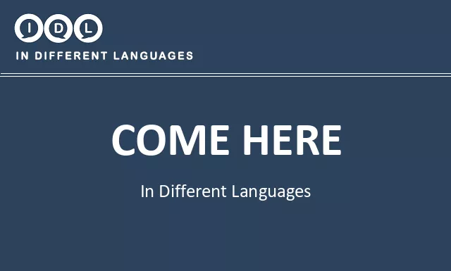 Come here in Different Languages - Image
