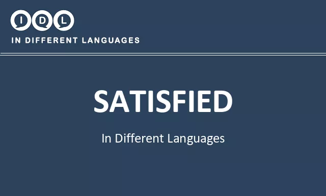 Satisfied in Different Languages - Image