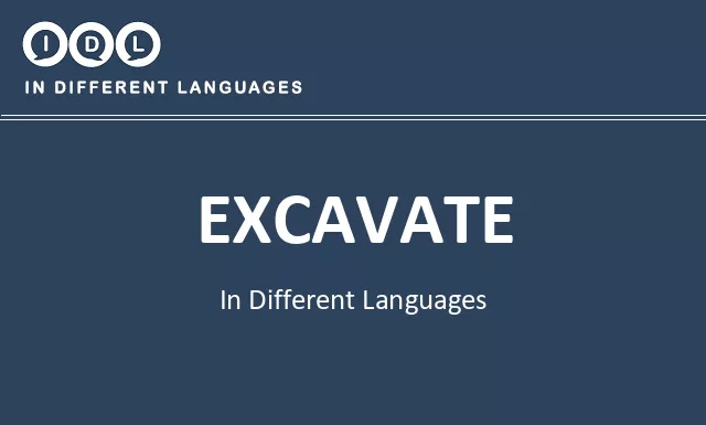 Excavate in Different Languages - Image