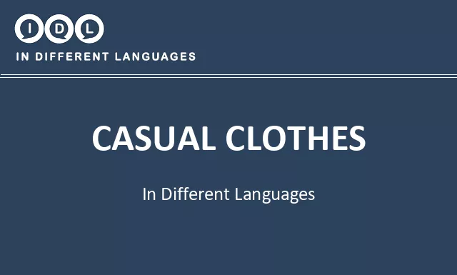 Casual clothes in Different Languages - Image