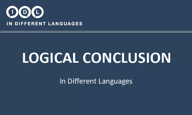 Logical conclusion in Different Languages - Image