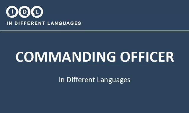 Commanding officer in Different Languages - Image