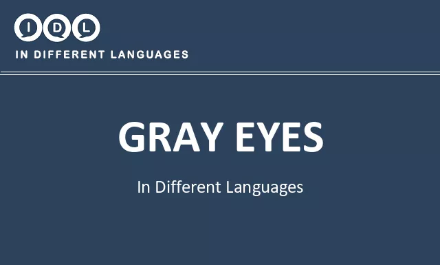 Gray eyes in Different Languages - Image