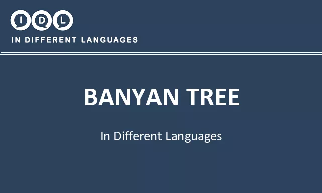 Banyan tree in Different Languages - Image