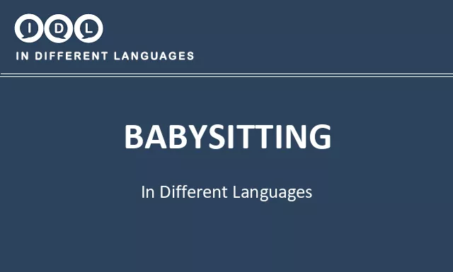 Babysitting in Different Languages - Image