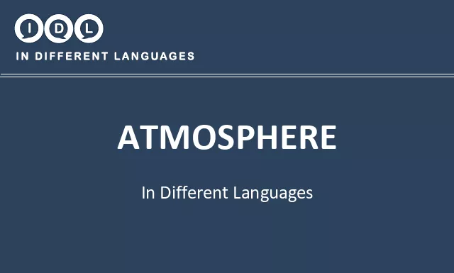 Atmosphere in Different Languages - Image