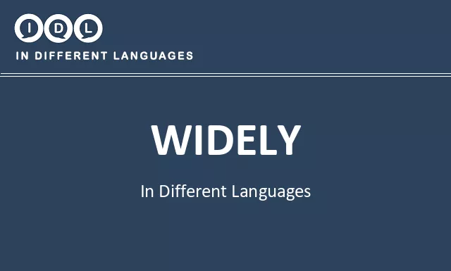 Widely in Different Languages - Image