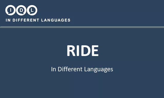 Ride in Different Languages - Image
