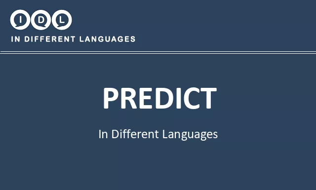 Predict in Different Languages - Image