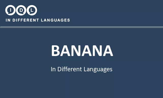 Banana in Different Languages - Image