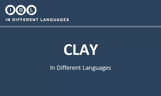 Clay in Different Languages - Image