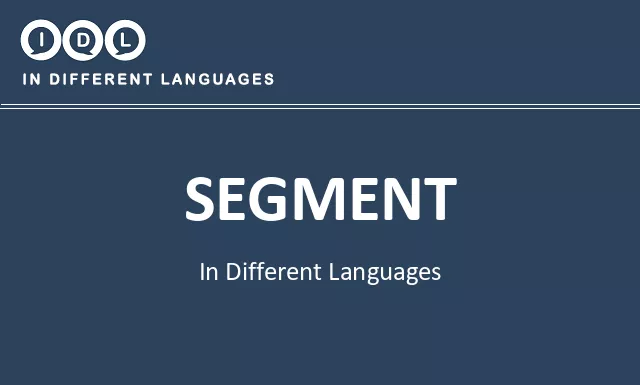 Segment in Different Languages - Image