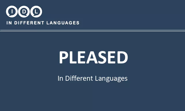 Pleased in Different Languages - Image