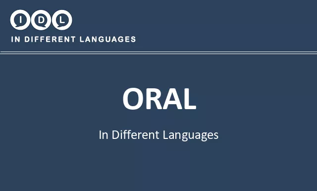 Oral in Different Languages - Image