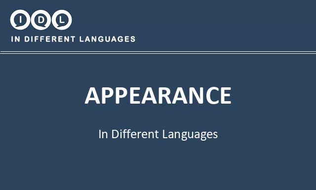 Appearance in Different Languages - Image