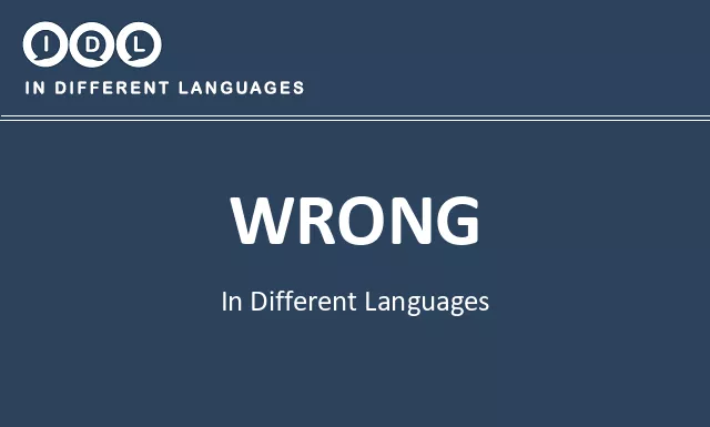 Wrong in Different Languages - Image