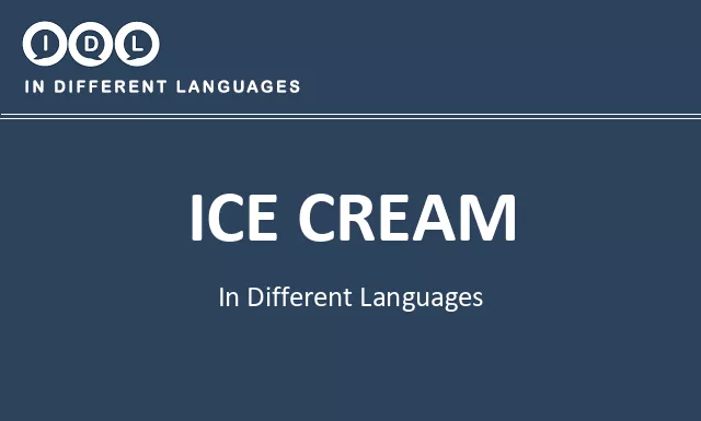 Ice cream in Different Languages - Image
