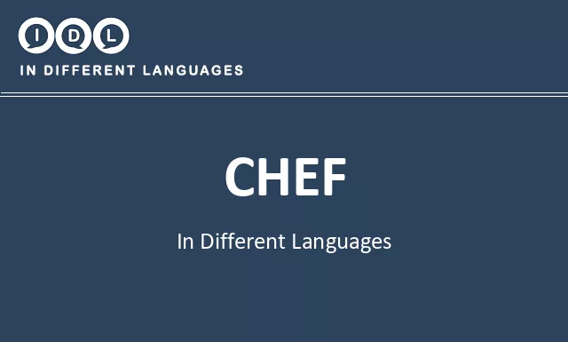 Chef in Different Languages - Image