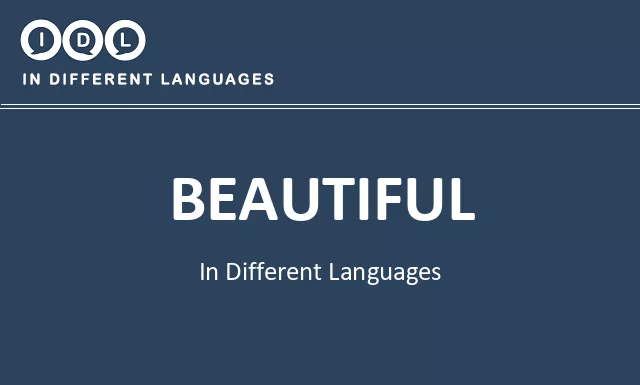 Beautiful in Different Languages - Image