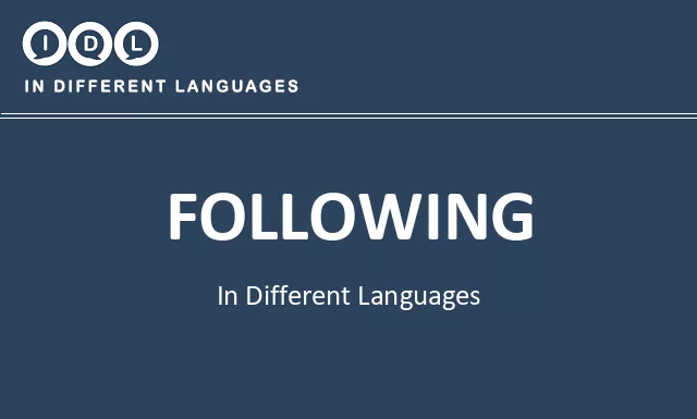 Following in Different Languages - Image