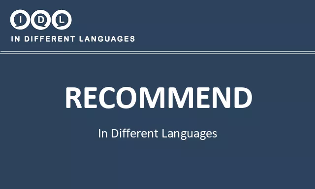 Recommend in Different Languages - Image