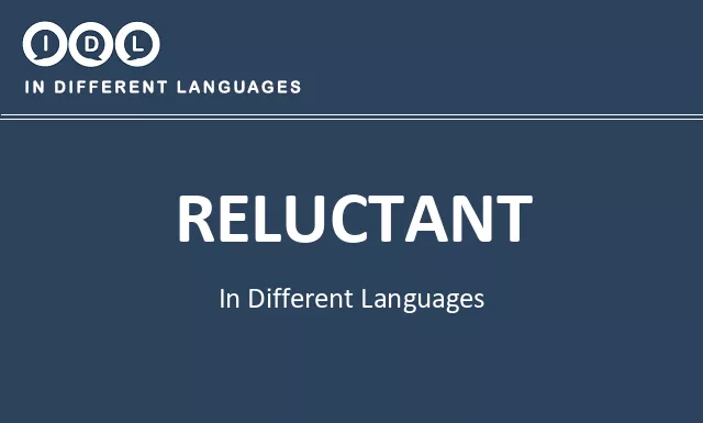 Reluctant in Different Languages - Image