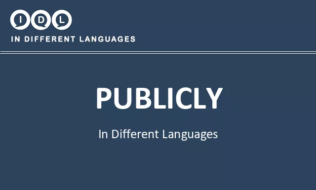 Publicly in Different Languages - Image