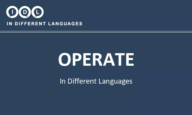 Operate in Different Languages - Image