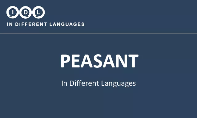Peasant in Different Languages - Image