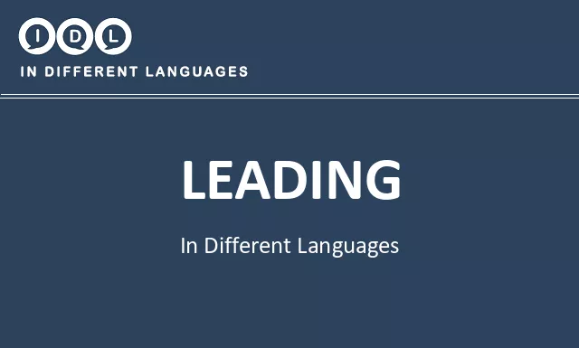 Leading in Different Languages - Image