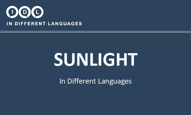 Sunlight in Different Languages - Image