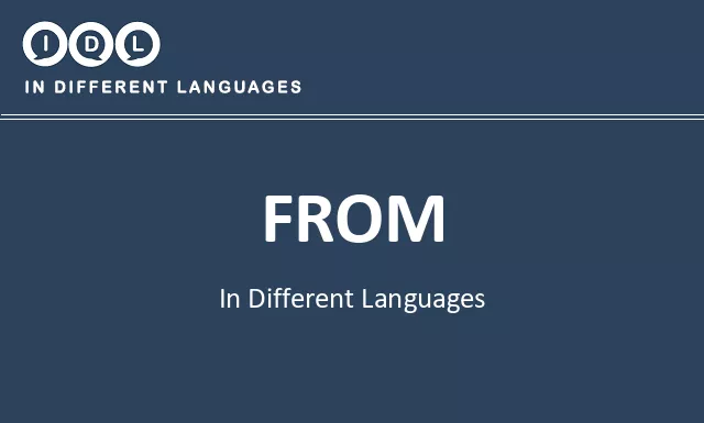From in Different Languages - Image
