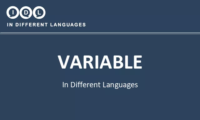 Variable in Different Languages - Image