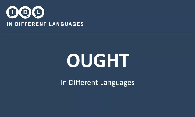Ought in Different Languages - Image