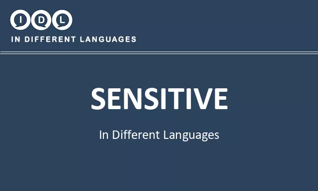 Sensitive in Different Languages - Image