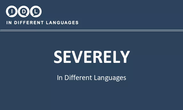 Severely in Different Languages - Image