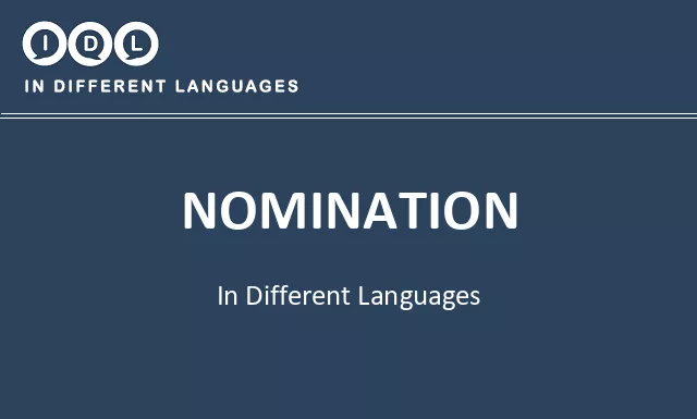 Nomination in Different Languages - Image