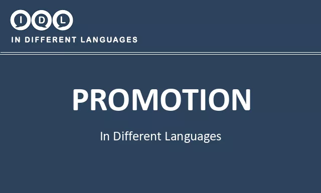 Promotion in Different Languages - Image