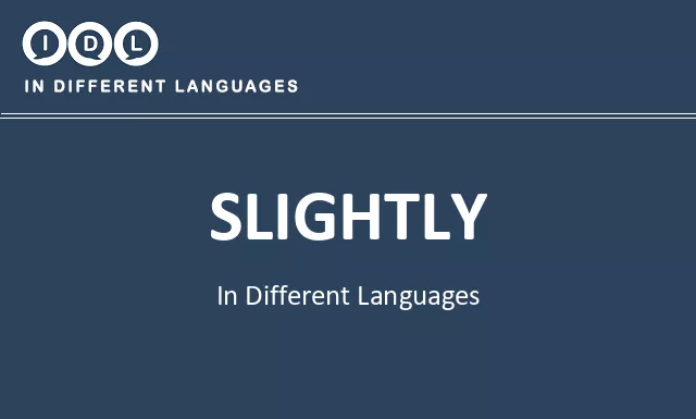 Slightly in Different Languages - Image