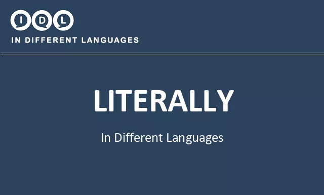 Literally in Different Languages - Image