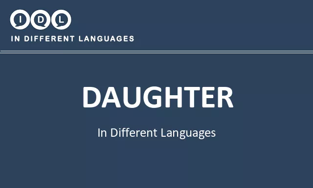 Daughter in Different Languages - Image
