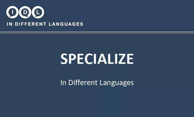 Specialize in Different Languages - Image