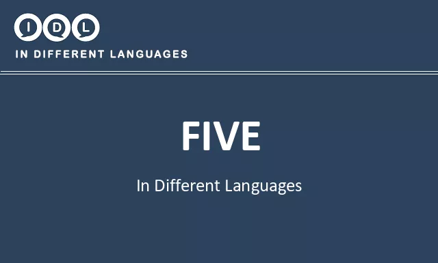 Five in Different Languages - Image