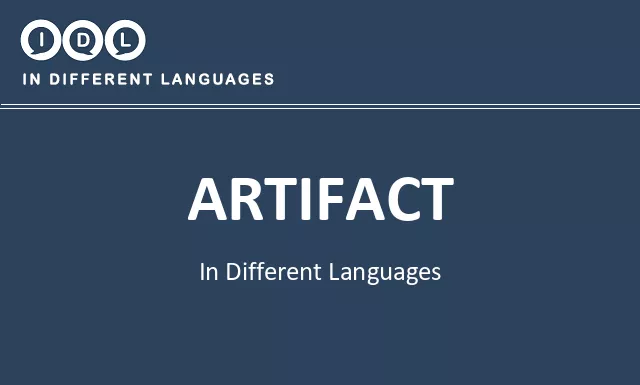 Artifact in Different Languages - Image