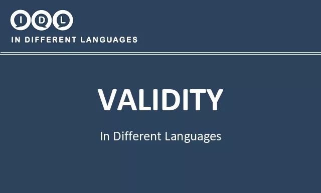 Validity in Different Languages - Image