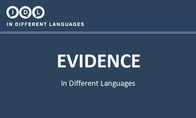 Evidence in Different Languages - Image