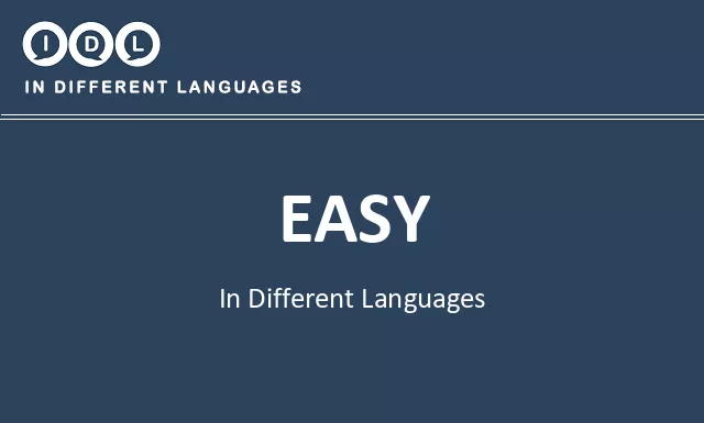 Easy in Different Languages - Image
