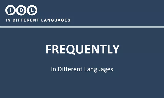 Frequently in Different Languages - Image