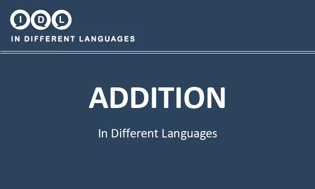 Addition in Different Languages - Image