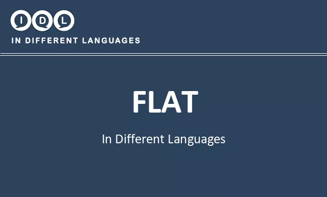 Flat in Different Languages - Image